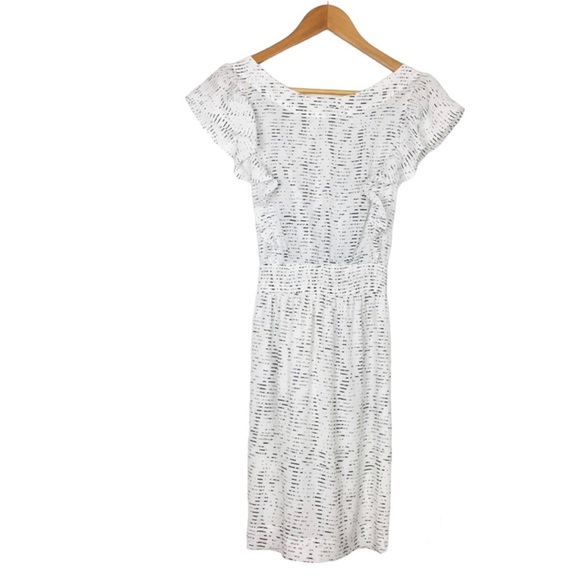 BCBGeneration Dress Sleeveless medium white Ruffle Dress - Picture 2 of 9